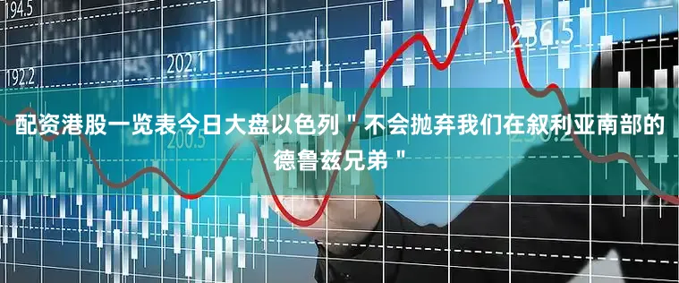 配资港股一览表今日大盘以色列＂不会抛弃我们在叙利亚南部的德鲁兹兄弟＂